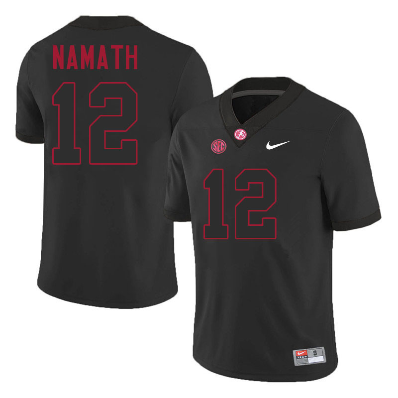 Joe Namath Alabama Jersey,University Of Alabama Crimson Tide Football Jersey,Uniforms-Black